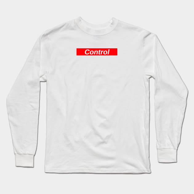 Control // Red Box Logo Long Sleeve T-Shirt by FlexxxApparel